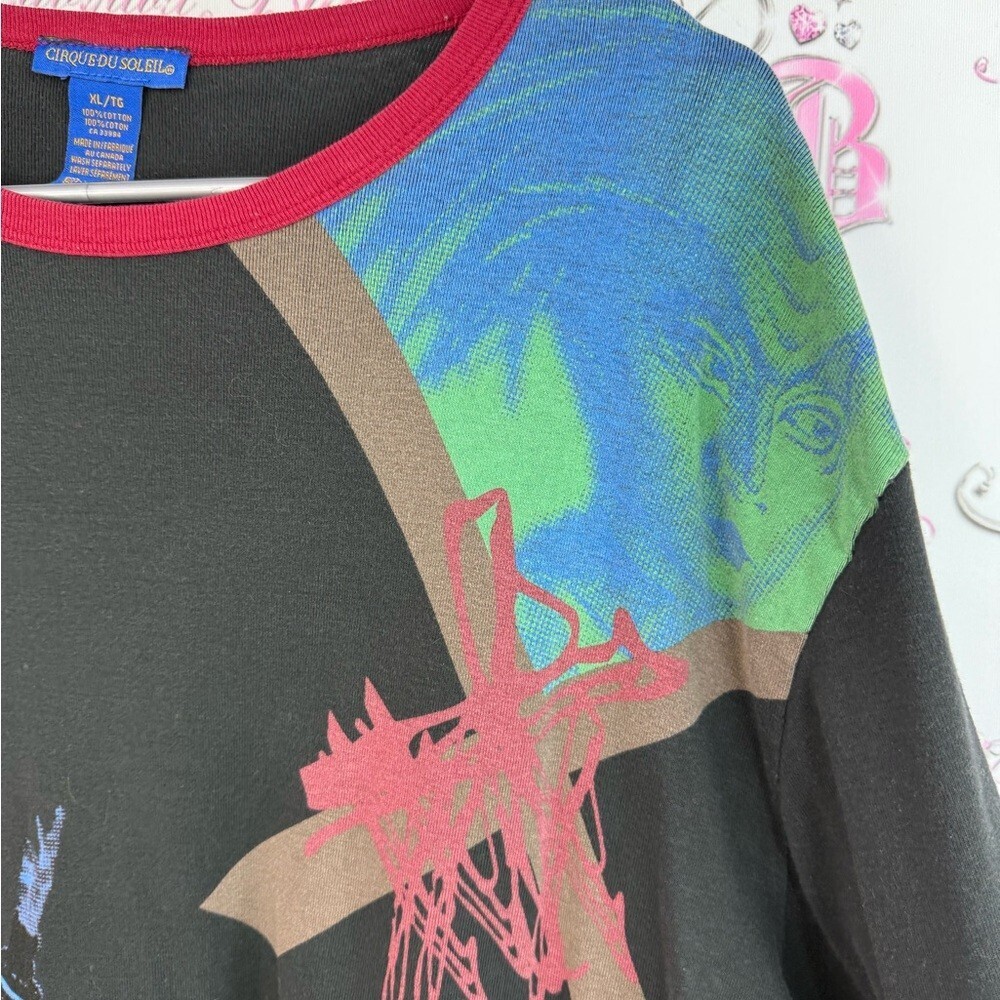 Cirque du soleil long sleeve dual look rare Colorful Graphic Long Sleeve Shirt - Picture 3 of 11